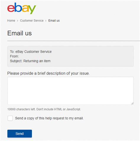 Ebay Customer Service Email