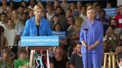 Elizabeth Warren Endorces Hillary And Bashes Trump Youtube