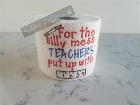 Embroidered Teacher Toilet Paper