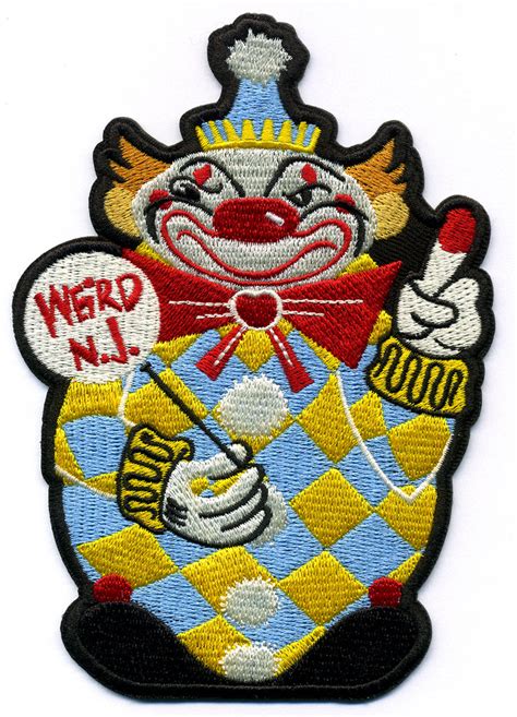 Evil Clown Embroidered Patch Weird Nj