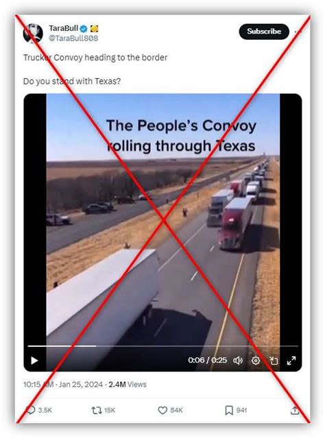 Fact Check Convoy Heading Towards Texas For Border Control No This