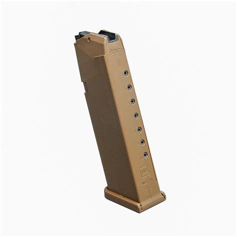 Factory Glock Magazine G19x 9Mm 10 Round Tan Black Box Customs