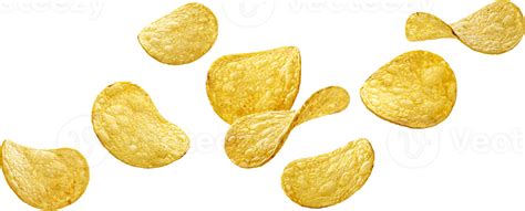 Falling Natural Potato Chips Isolated With Clipping Path 10834014 Png