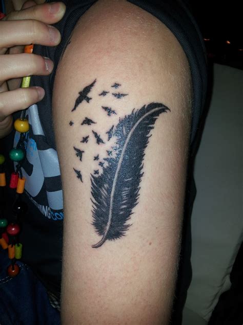 Feather And Birds Tattoo