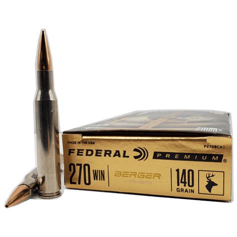 Federal 270 Winchester 140Gr Berger Hybrid Hunter Ammo