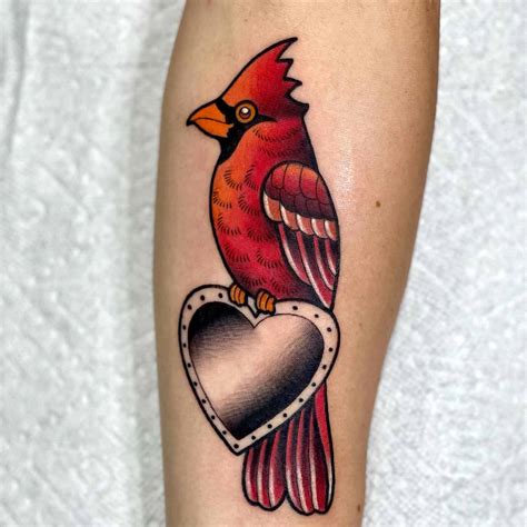 Female Cardinal Bird Tattoo