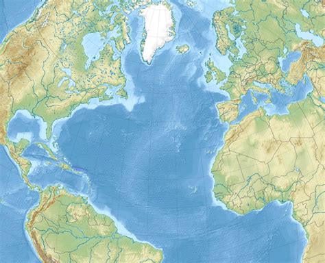 File North Atlantic Ocean Laea Relief Location Map Jpg Wikimedia Commons