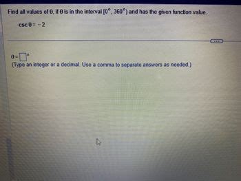 Find All Values Of If Is In The Interval 0 360 And Has The