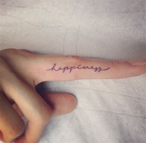 Finger Tattoos Words Ideas