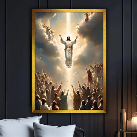 First Day In Heaven Jesus Christ Canvas Painting Unframed 8X12 Inch Wall Art Religious Decor My First Paint