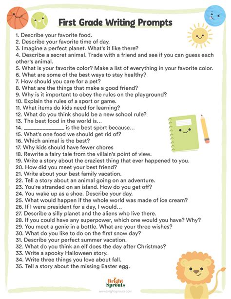 First Grade Writing Prompts: Ignite Young Minds