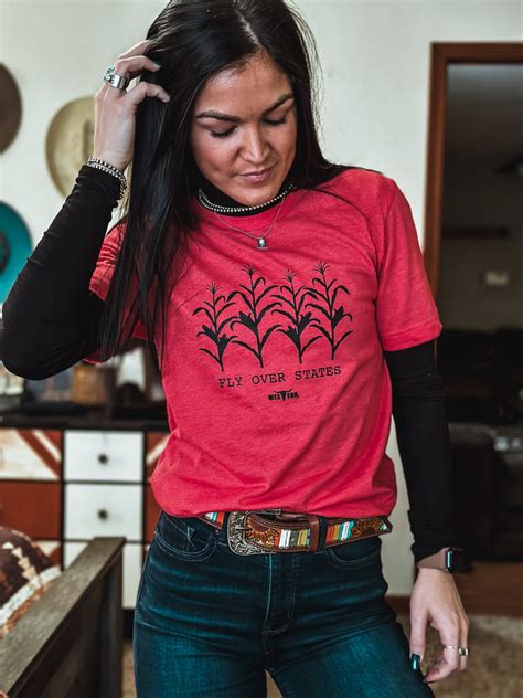 Fly Over States Red Western T Brand Llc