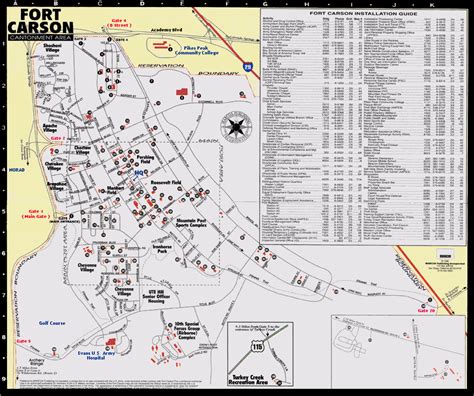 Fort Carson Installation Map Fort Carson Installation Map