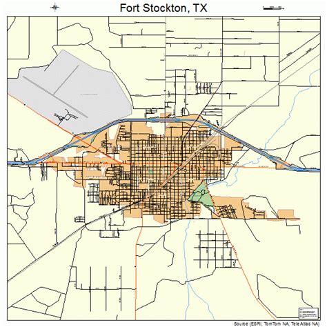 Fort Stockton Texas Street Map 4826808