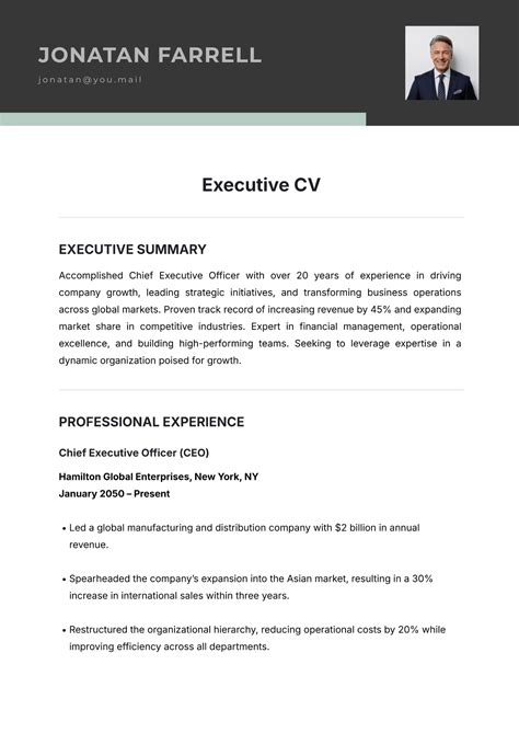 Free Pr Executive Cv Template To Edit Online