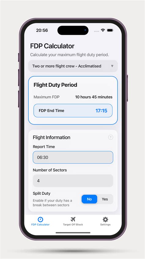 Ftl Calculator Flight Duty Period Split Duty Calculator Simple Ftl