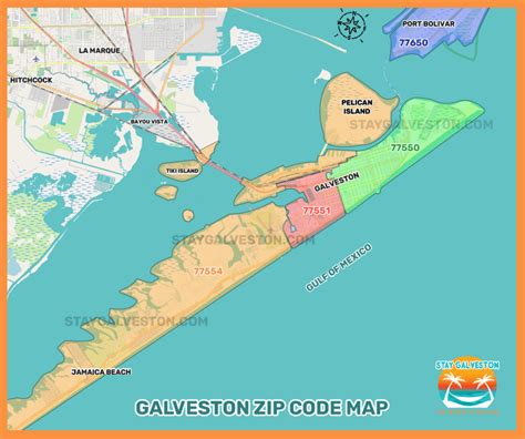 Galveston Tx Zip Code Map