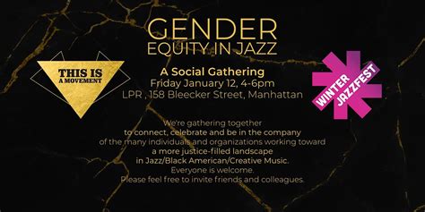 Gender Equity In Jazz A Social Gathering Lpr New York 12 January 2024