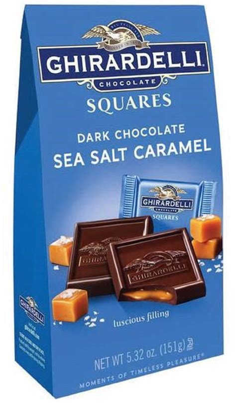 Ghirardelli Dark Chocolate Sea Salt Caramel Squares 5 32 Oz Bag Pack Of 6 Walmart Com