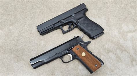 Glock 21 Vs 1911 Asp 45 Pistol Silencer Bowers Group Glock 21 Vs 1911 Asp 45 Pistol Silencer Bowers Group