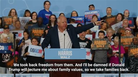 Gov Tim Walz I Ll Be Damned If Donald Trump Will Lecture Me On Family Values