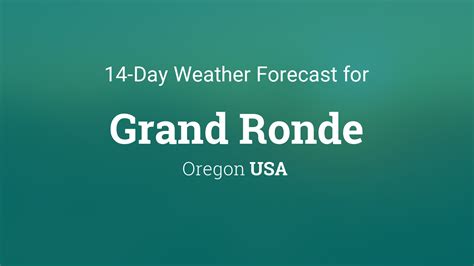 Grand Ronde Weather Forecast