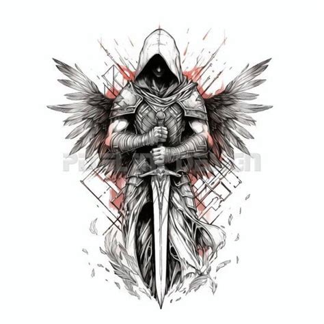 Guardian Angel Tattoo Design