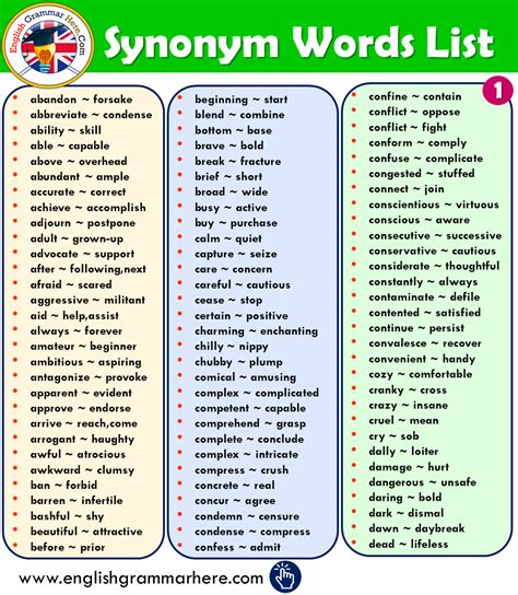Have Synonyms 3 607 Similar Words Phrases