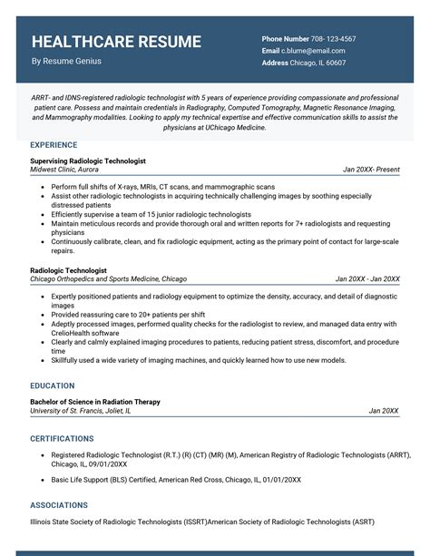 Healthcare Administration Resume Samples And Writing Guide
