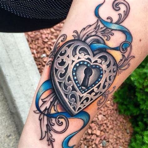 Heart And Lock Tattoo Designs