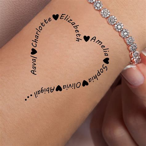 Heart Tattoo Designs With Names Temporary Tattoo Trends