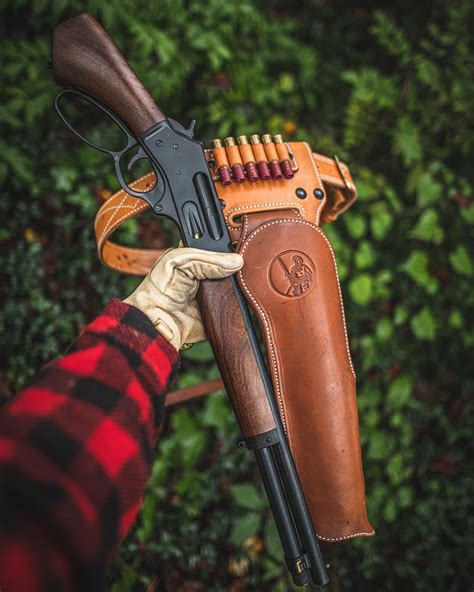 Henry Hip Holster Scabbard Diamond D Custom Leather Handmade Leather Holsters