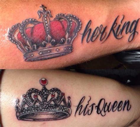 His And Her Tattoos King And Queen