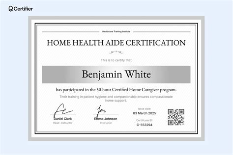 Home Health Aide Certificate Online Free