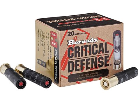 Hornady Critical Defense 410 Polymer Tip Ftx Slug Two Round Balls