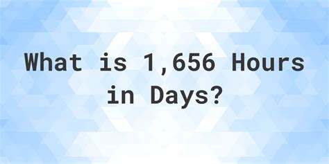 How Many Days Are In 5 000 Hours Calculatio