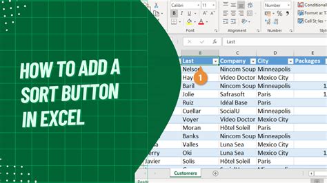 How To Add Sort Button In Excel Learn Excel