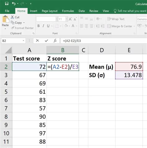 How To Calculate Zscore In Excel