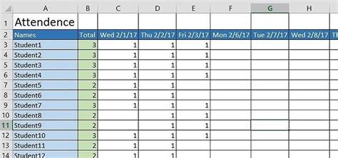 How To Create A Basic Attendance Sheet In Excel Attendance Sheet