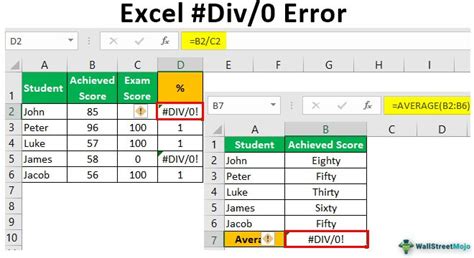 How To Divide In Excel And Handle Div 0 Error