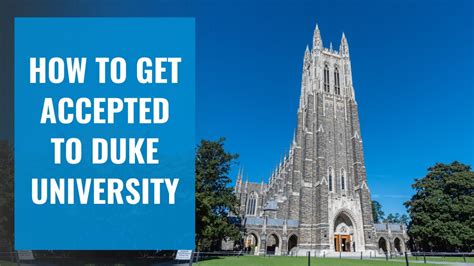How To Get Accepted To Duke University