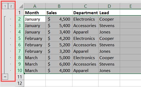 How To Group And Collapse Rows In Microsoft Excel Thefastcode