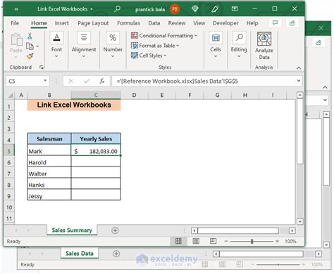 How To Link Excel 2010 Worksheet To Another Workbook