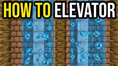 How To Make A Water Elevator In Minecraft