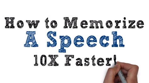 How To Memorize A Speech 10X Faster