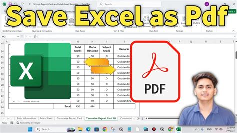 How To Save Sheet As Pdf In Excel Youtube