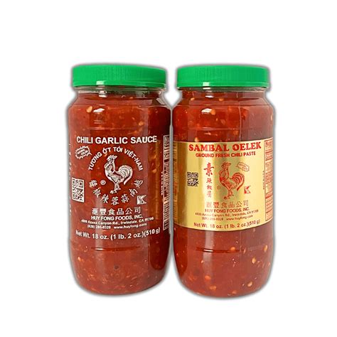 Huy Fong Spicy Garlic Asian Chili Paste Sambal Oelek Ground Fresh Chile 136Oz Pack Of 3 1 Case Walmart Com