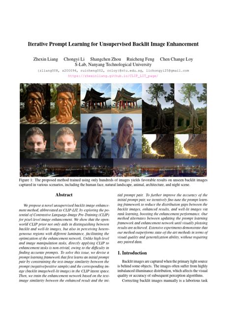 Iccv23 Oral Iterative Prompt Learning For Unsupervised Backlit Image Enhancement