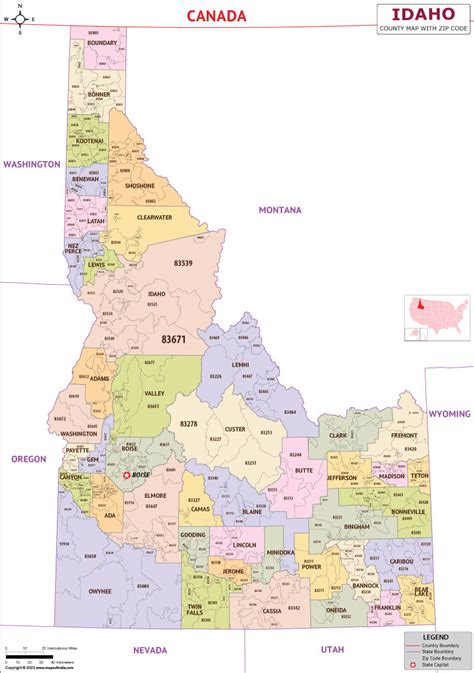 Idaho Zip Code United States
