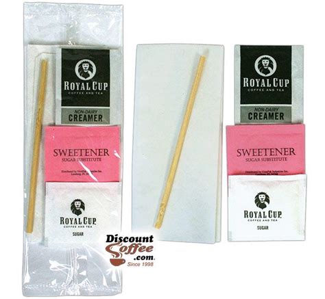In Room Condiment Packets Clear Wrapped Packs Napkin Sugar Creamer Discountcoffee Com